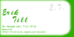 erik till business card